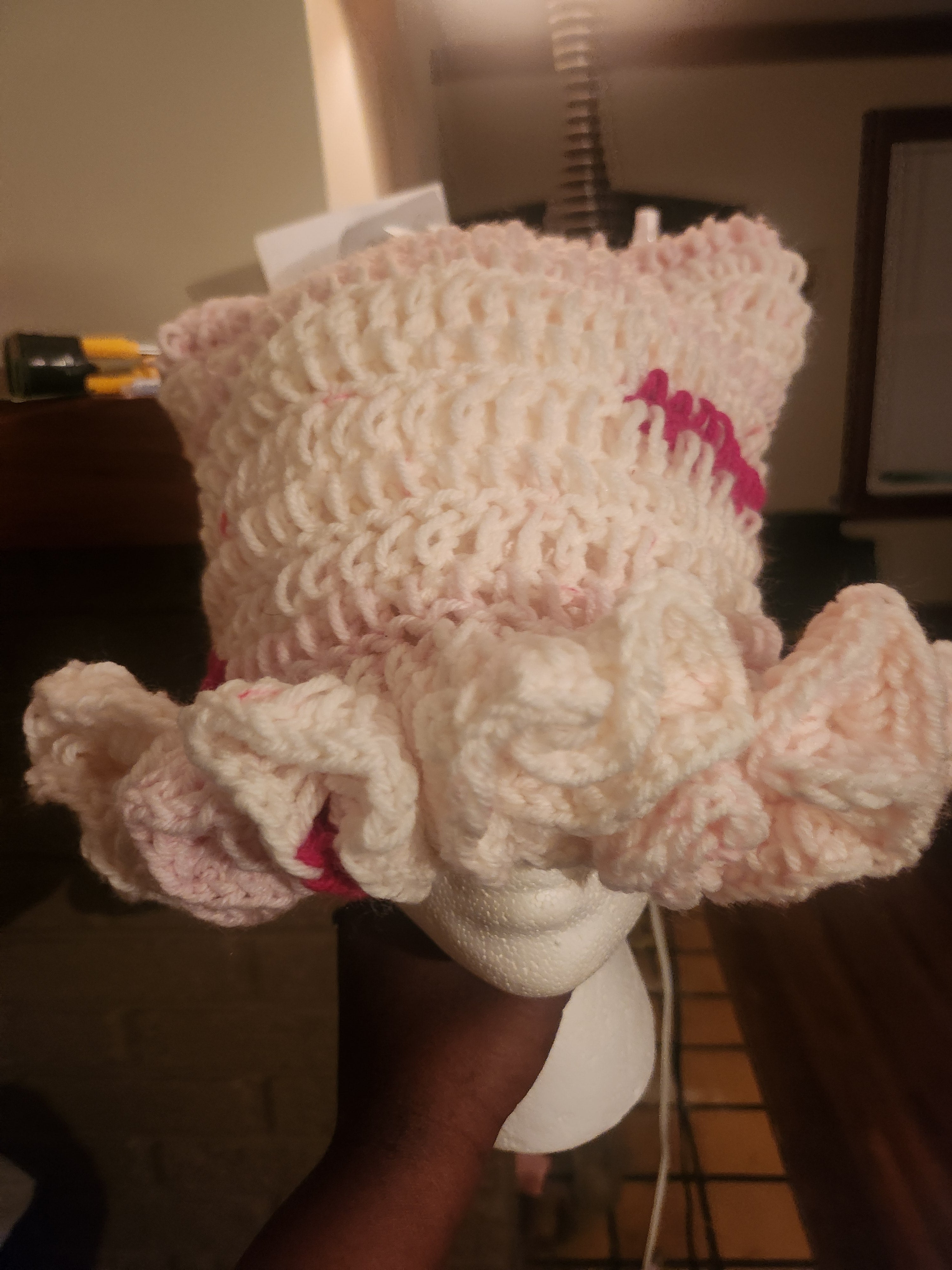 Cat Ear Beanie with Ruffles